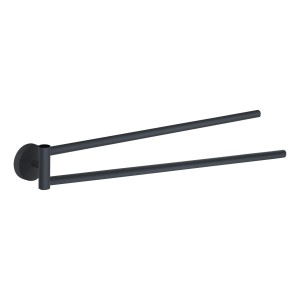 Gedy Eros, полотенцедержатель двойной поворотный, цвет черный матовый