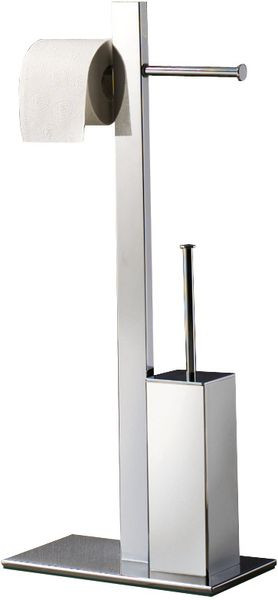 Gedy Bridge, стойка: двойной бумагодержатель/металлический ерш, цвет хром