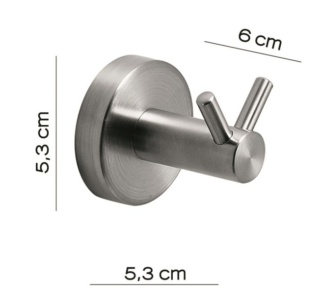 Gedy Project, крючок двойной, цвет хром зачищенный