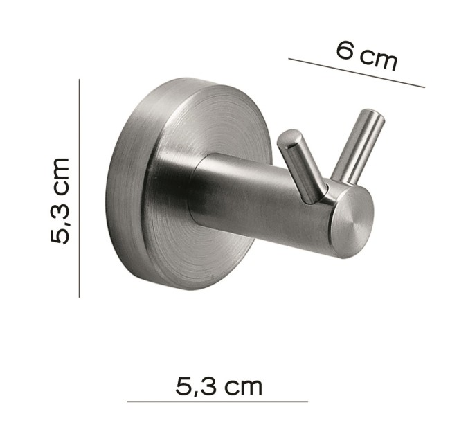 Gedy Project, крючок двойной, цвет хром зачищенный