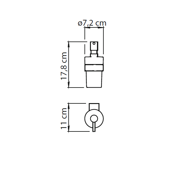 Gedy Canarie, настенный стеклянный дозатор c металлической помпой, цвет хром