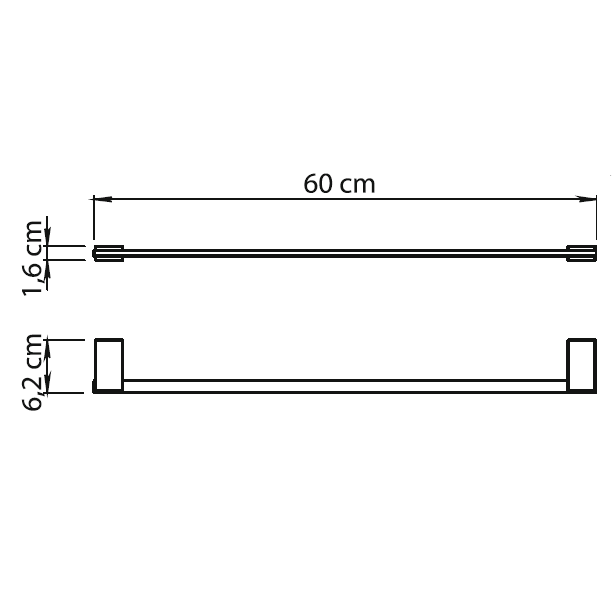 Gedy Kansas, полотенцедержатель, длина 60 см, цвет хром
