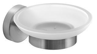 Gedy Project, настенная стеклянная мыльница, цвет хром зачищенный