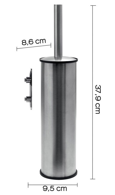 Gedy Project, настенный металлический ерш, цвет хром зачищенный