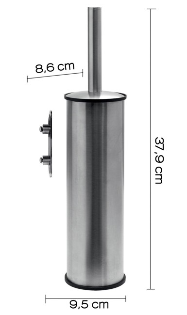 Gedy Project, настенный металлический ерш, цвет хром зачищенный