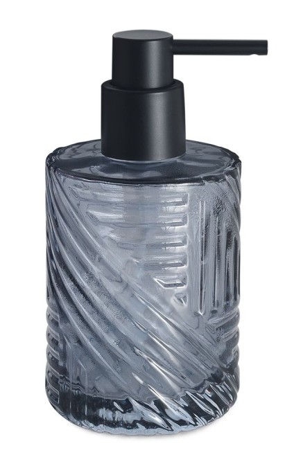 Gedy Corinne, настольный стеклянный дозатор с черной пластиковой помпой, цвет голубой