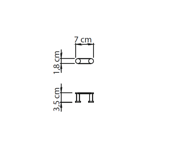 Gedy Canarie, крючок двойной, цвет хром