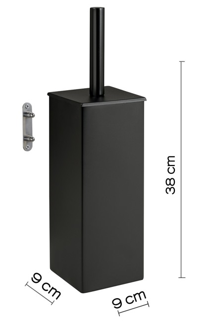 Gedy Teseo, настенный металлический ёрш, цвет черный матовый