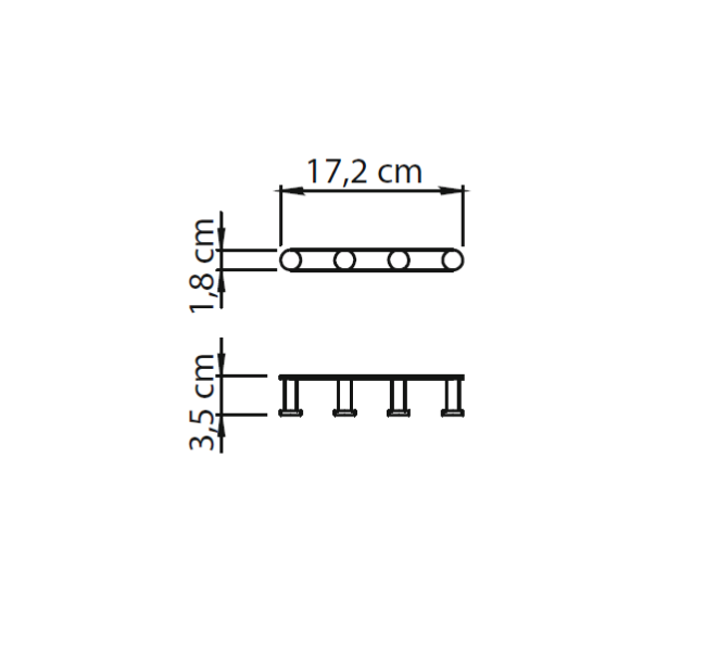 Gedy Canarie, крючок четверной, цвет хром