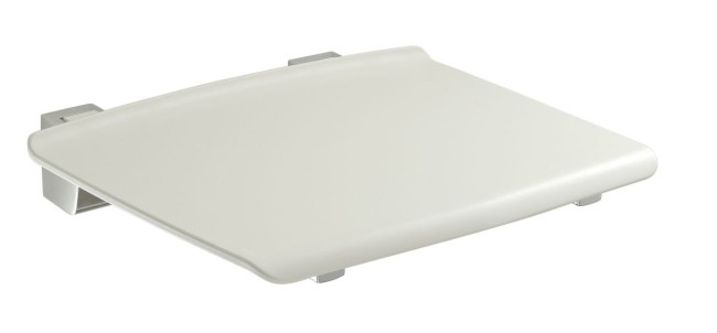 Gedy TipUp, откидное сиденье, цвет хром - белый пластик