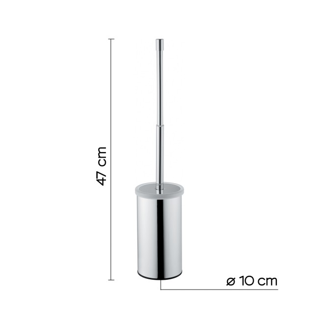 Gedy Canarie, напольный металлический ёрш с тепескопической ручкой, цвет хром