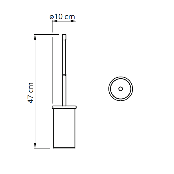 Gedy Canarie, напольный металлический ёрш с тепескопической ручкой, цвет хром