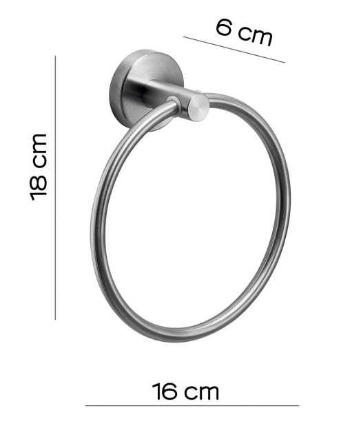 Gedy Project, полотенцедержатель-кольцо, цвет хром зачищенный