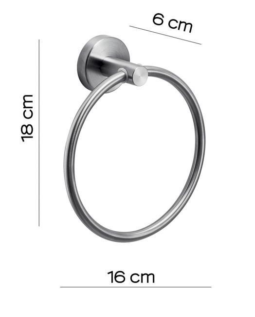 Gedy Project, полотенцедержатель-кольцо, цвет хром зачищенный
