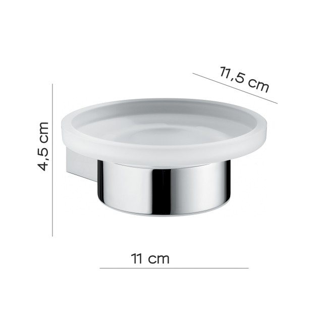 Gedy Canarie, настенная стеклянная мыльница, цвет хром