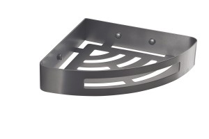 Gedy, решётка угловая 1-уровневая (21х21хh4,5), цвет оружейная сталь