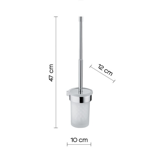 Gedy Canarie, настенный стеклянный ёрш с тепескопической ручкой, цвет хром
