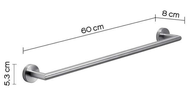 Gedy Project, полотенцедержатель, длина 60 см, цвет хром зачищенный
