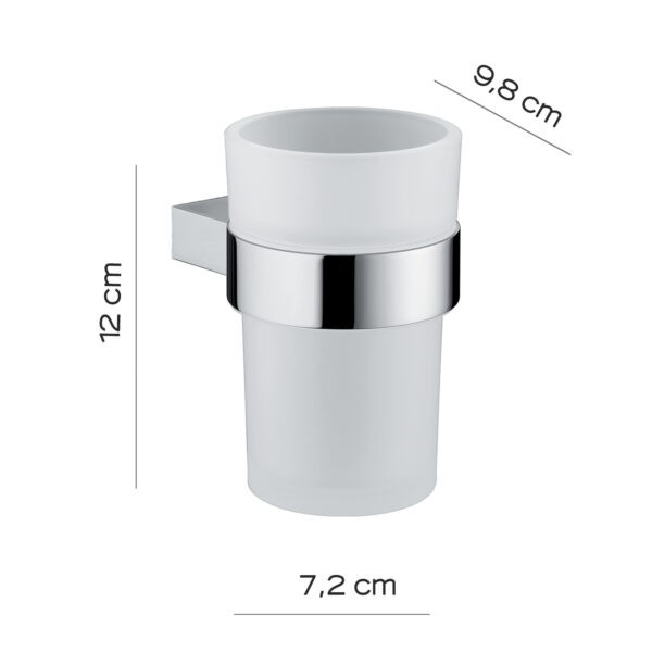 Gedy Canarie, настенный стеклянный стакан, цвет хром