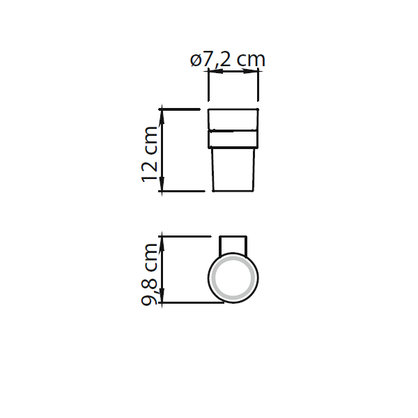 Gedy Canarie, настенный стеклянный стакан, цвет хром