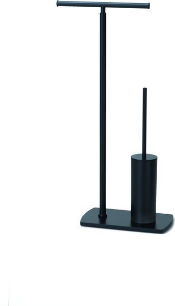 Gedy Florida, стойка: бумагодержатель двойной/металлический ерш, цвет черный матовый
