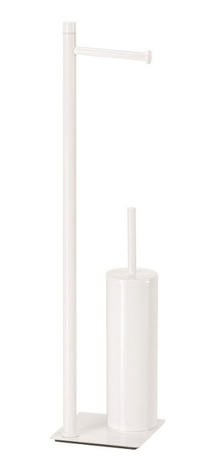 Gedy Trilly, стойка: бумагодержатель/металлический ерш, цвет белый глянцевый