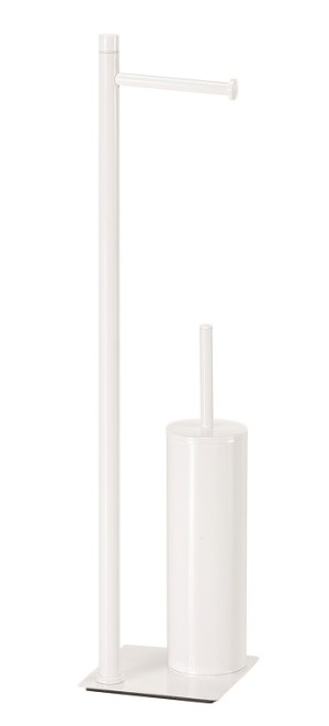 Gedy Trilly, стойка: бумагодержатель/металлический ерш, цвет белый глянцевый