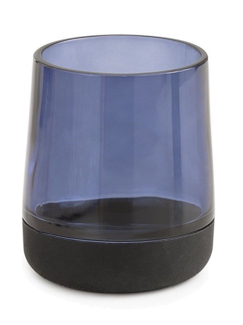 Gedy Nicole, настольный стеклянный стакан, цвет голубой