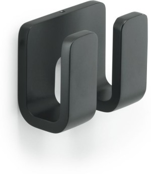 Gedy Outline, крючок двойной, цвет черный матовый