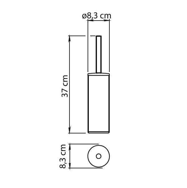 Gedy Fuji, напольный металлический ёрш, цвет хром