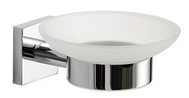 Gedy Fuji, настенная стеклянная мыльница, цвет хром