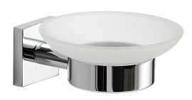 Gedy Fuji, настенная стеклянная мыльница, цвет хром