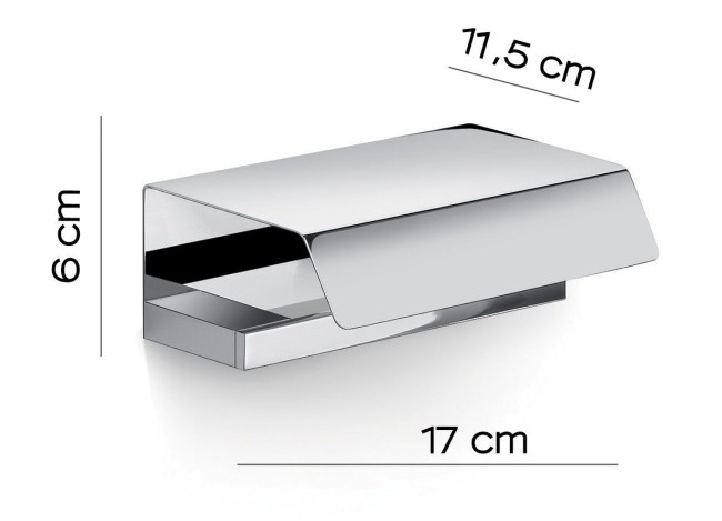 Gedy Lanzarote, бумагодержатель с крышкой, цвет хром