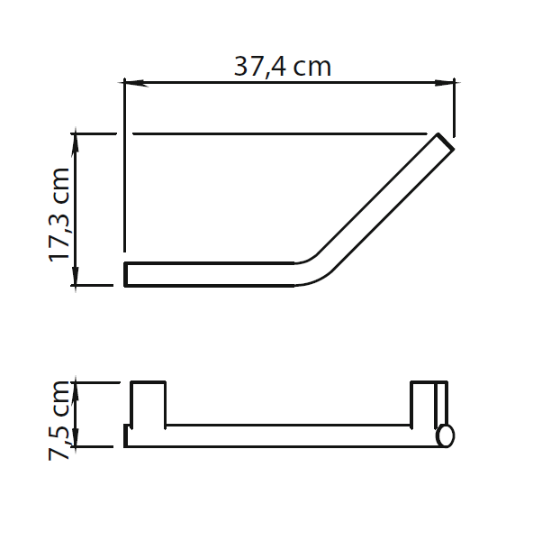 Gedy Canarie, поручень гнутый, цвет хром