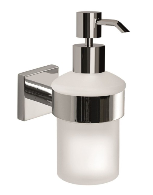 Gedy Fuji, настенный стеклянный дозатор с металлической помпой, цвет хром