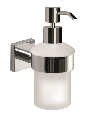 Gedy Fuji, настенный стеклянный дозатор с металлической помпой, цвет хром