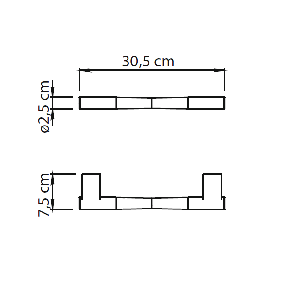 Gedy Canarie, поручень прямой, цвет хром