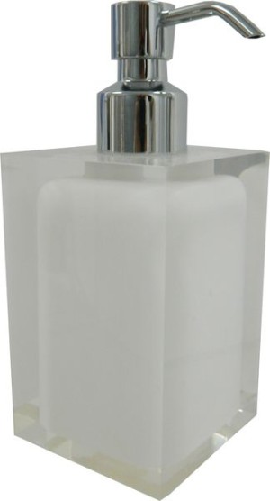 Gedy Rainbow, настольный дозатор с загнутой металлической помпой, цвет хром - белый